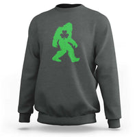 St Patricks Day Bigfoot Sweatshirt Sasquatch Lucky Shamrock