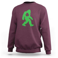 St Patricks Day Bigfoot Sweatshirt Sasquatch Lucky Shamrock