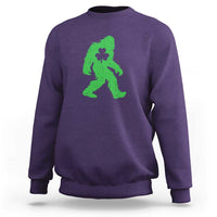 St Patricks Day Bigfoot Sweatshirt Sasquatch Lucky Shamrock