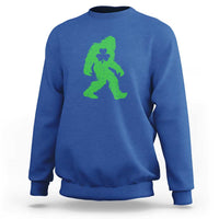 St Patricks Day Bigfoot Sweatshirt Sasquatch Lucky Shamrock