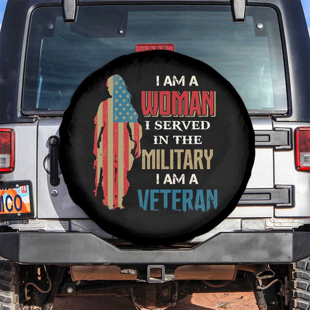 Female Veteran Spare Tire Cover I Am A Woman I Served In The Military I Am Veteran