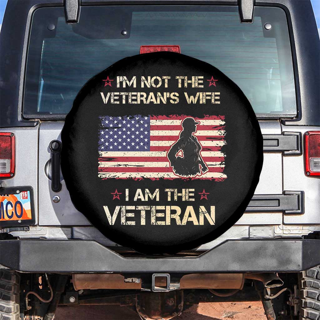 Female Veteran Spare Tire Cover I'm Not The Veteran's Wife I Am The Veteran American Flag