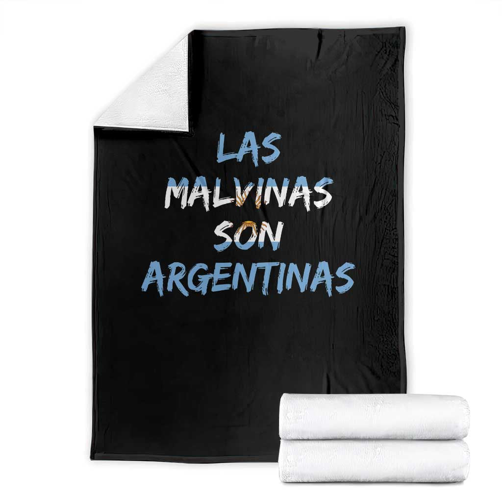 Patriotic Las Malvinas Son Argentinas Flag Throw Blanket Argentine Heritage Sun of May Argentina Sovereignty