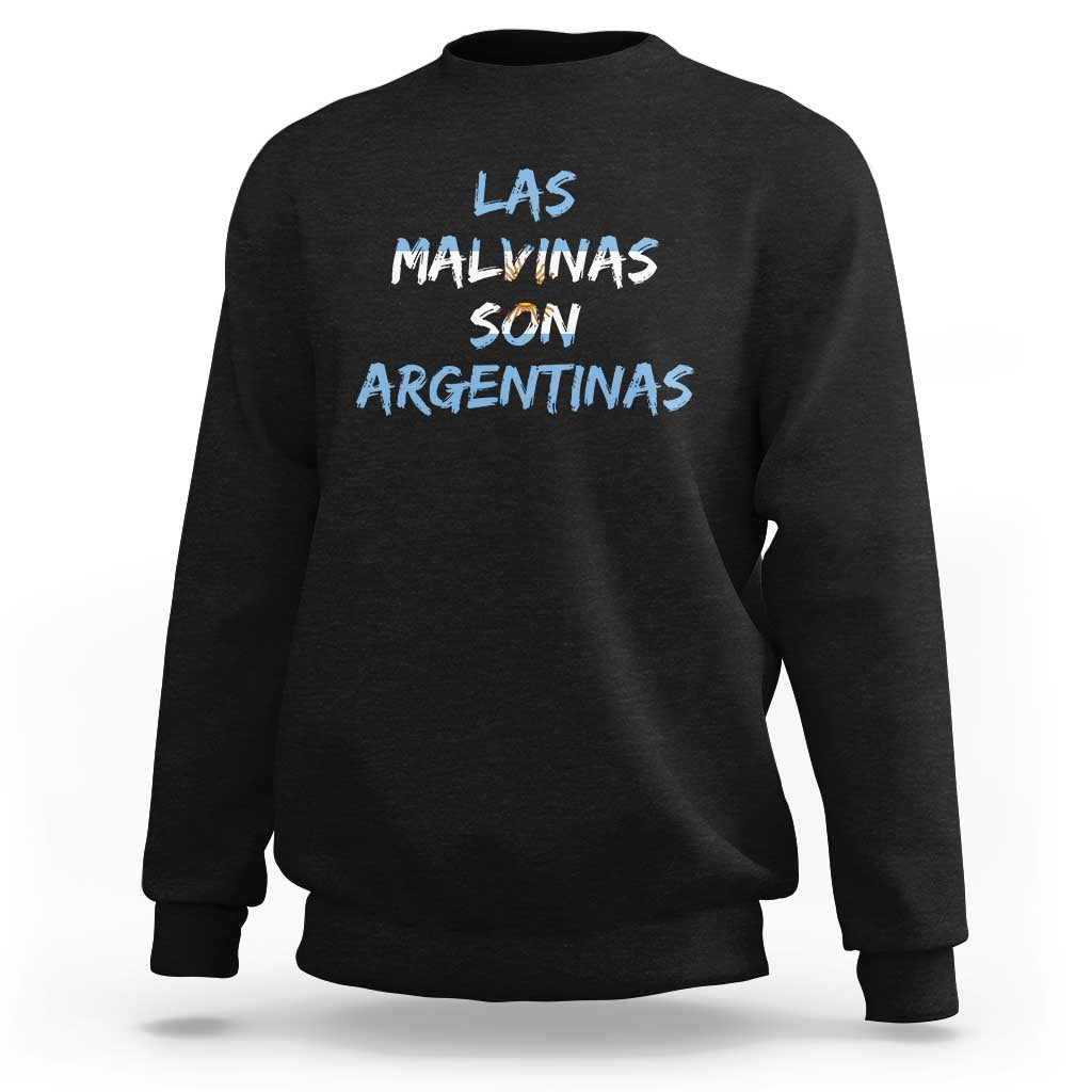 Patriotic Las Malvinas Son Argentinas Flag Sweatshirt Argentine Heritage Sun of May Argentina Sovereignty