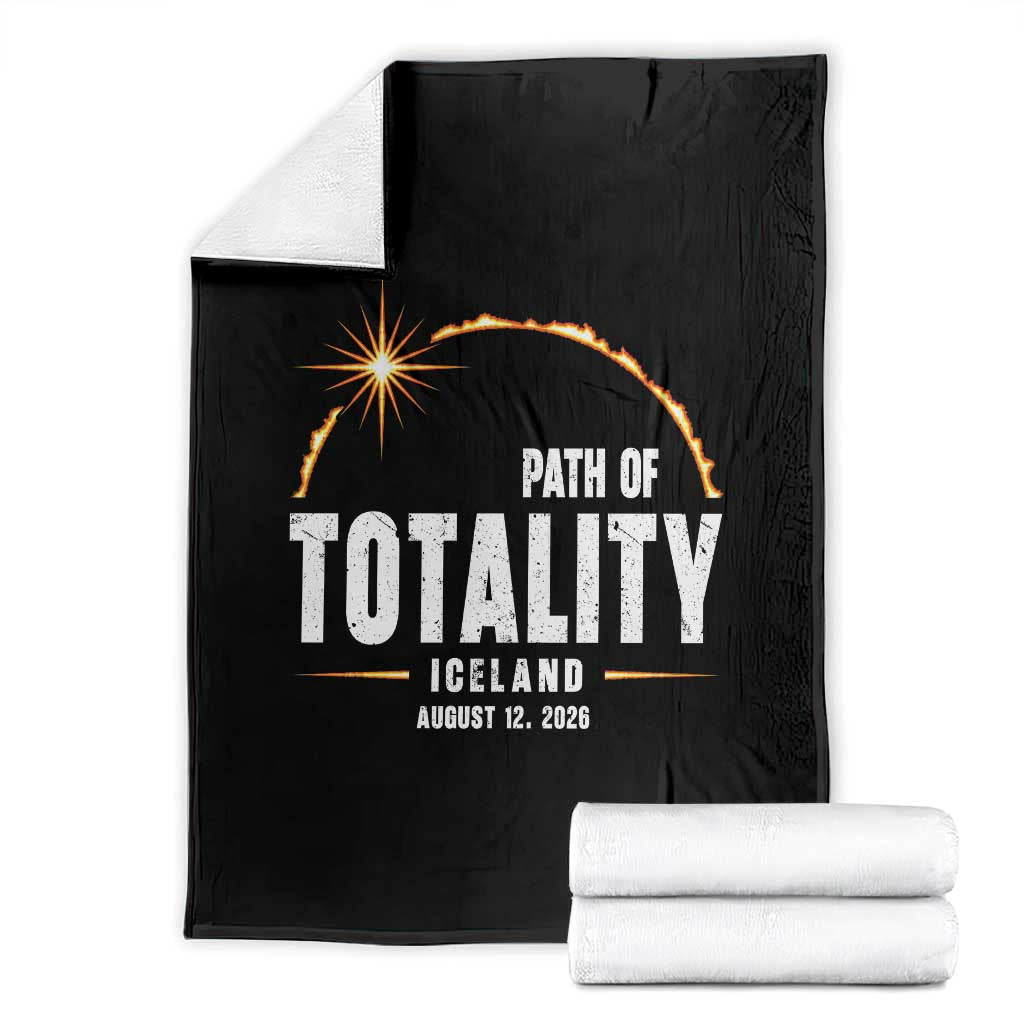 Path of Totality Iceland August 12 2026 Throw Blanket Total Solar Eclipse Astronomy Travel Gift
