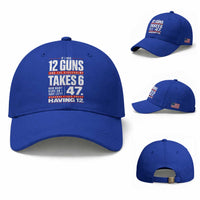 Funny 2A Math Word Problem Pro Gun Rights Baseball Cap 47 Guns Left Because I Lied About Having 12