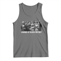 Dark heather tank top with civil rights leaders graphic: Legends of Black History