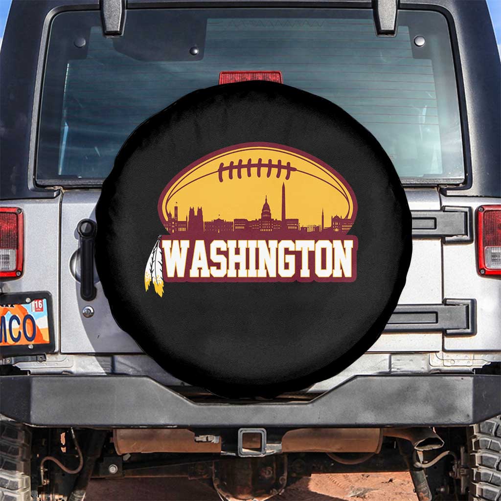 Washington Spare Tire Cover Football Native American Feather