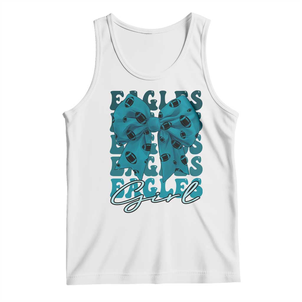 Eagle Girls Tank Top Midnight Green Coquette Bow Retro Vintage