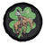 St Patrick's Day Lucky Cowboy Spare Tire Cover Retro Vintage Clover