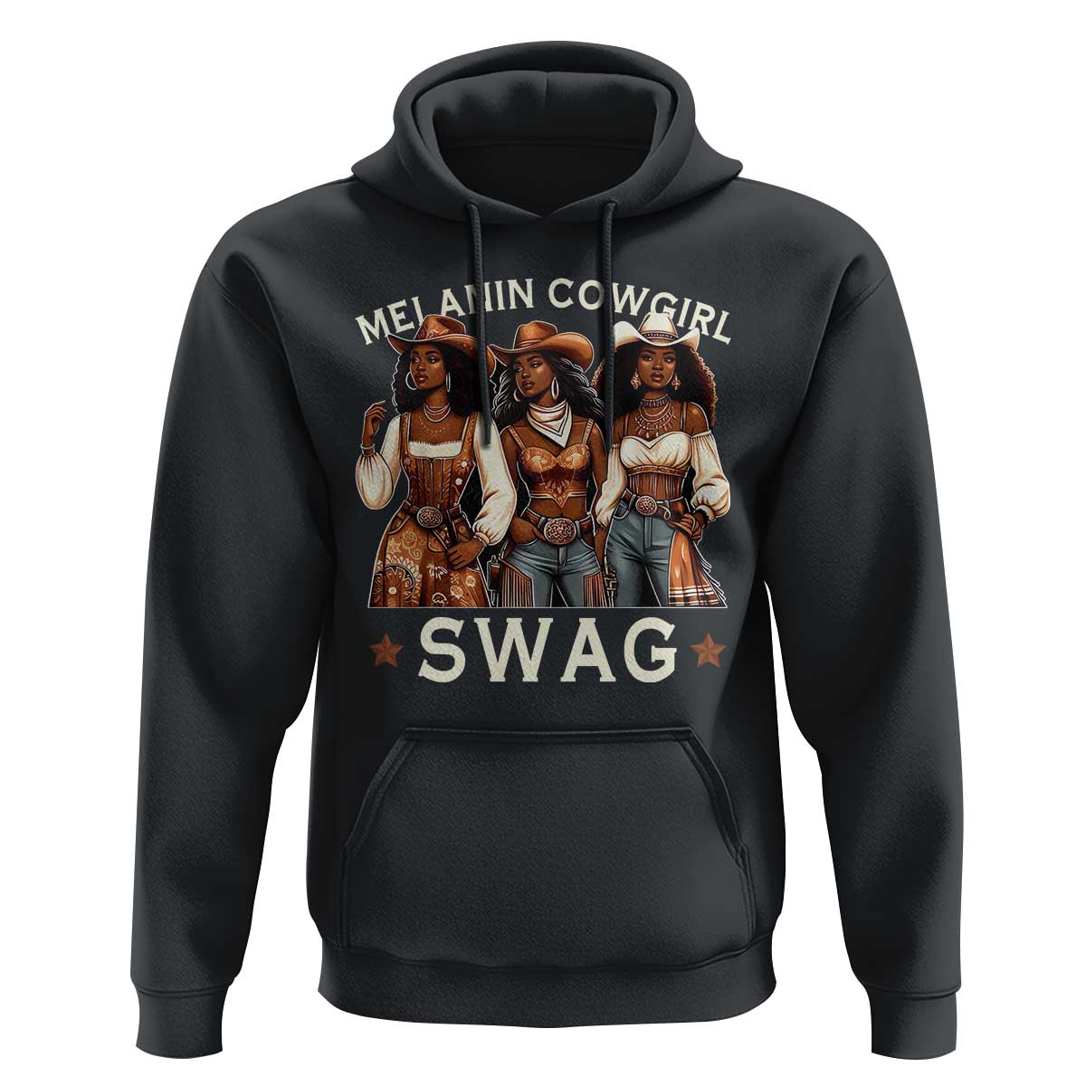 Melanin Cowgirl Swag Hoodie Cool African American Cowgirls Black History