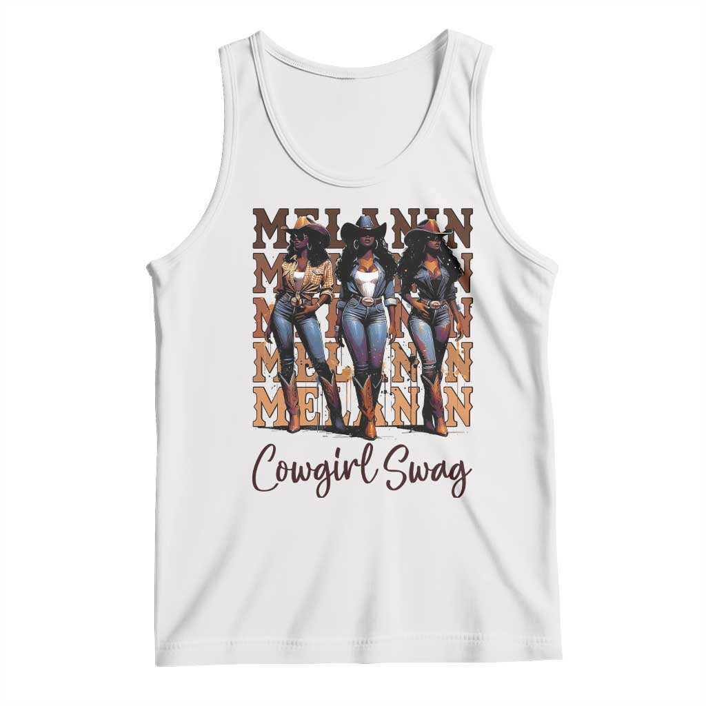 Melanin Cowgirl Swag Tank Top African American Cowgirls Black History Pride