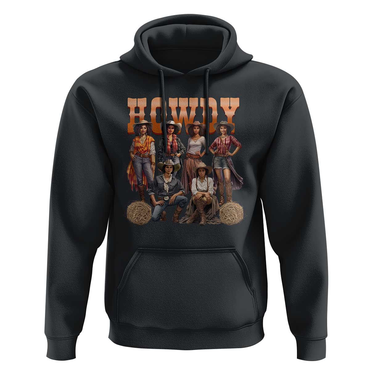 Howdy Melanin Cowgirl Hoodie Black History Western Rodeo Texas