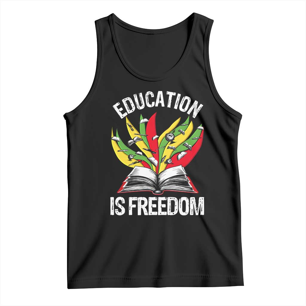 Education Is Freedom Tank Top Teaching Black History Month Books