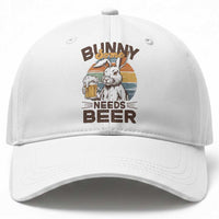 Some Bunny Needs Beer Funny Easter Drinking Humor Baseball Cap Retro Rabbit Beer Lover Gift