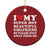 I Love My Super Hot Beautiful Girlfriend Christmas Ornament So Please Stay Away From Me Funny Boyfriend White - Wonder Print Shop