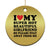 I Love My Super Hot Beautiful Girlfriend Christmas Ornament So Please Stay Away From Me Funny Boyfriend - Wonder Print Shop