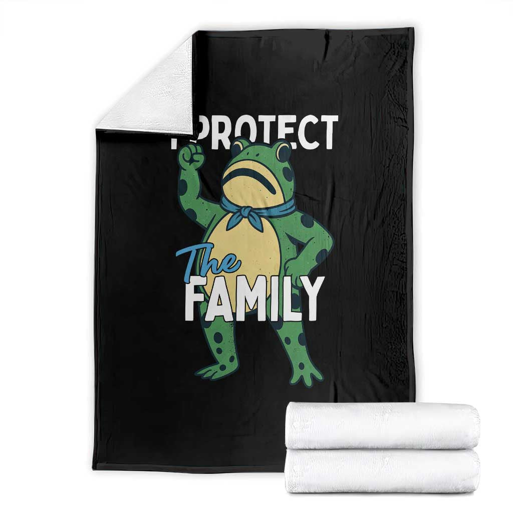Activist Portland Frog Throw Blanket I Protect the Family Protest Statement - Wonder Print Shop