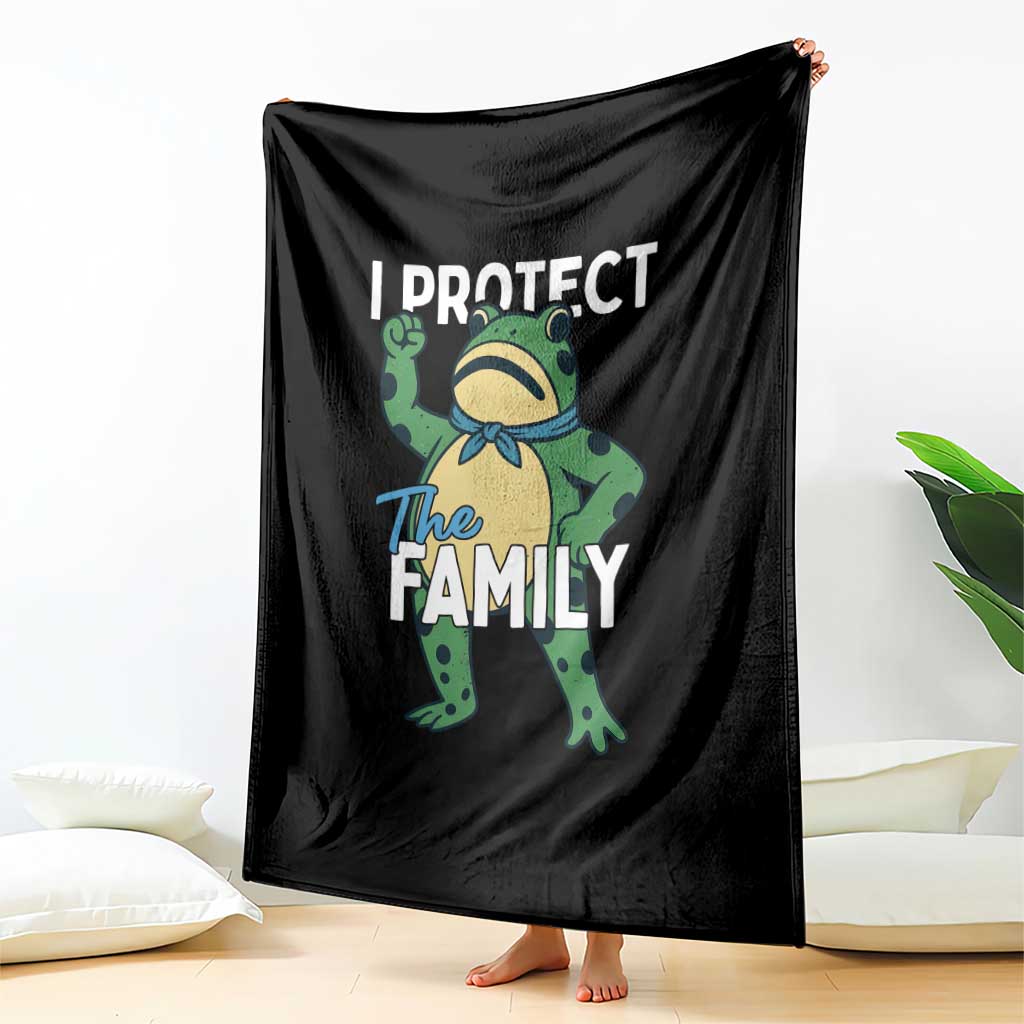 Activist Portland Frog Throw Blanket I Protect the Family Protest Statement - Wonder Print Shop