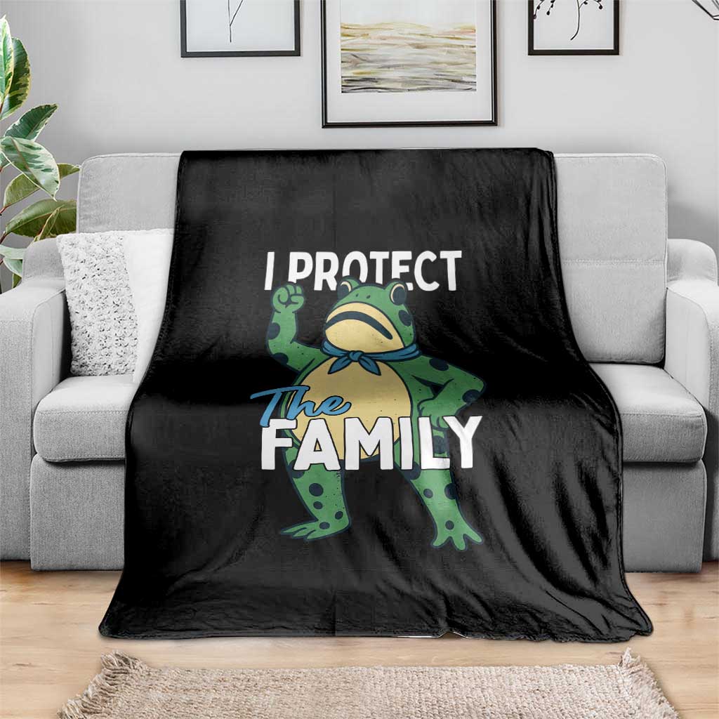 Activist Portland Frog Throw Blanket I Protect the Family Protest Statement - Wonder Print Shop