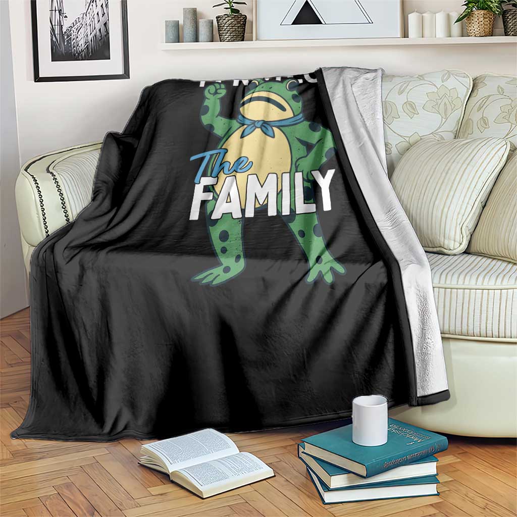 Activist Portland Frog Throw Blanket I Protect the Family Protest Statement - Wonder Print Shop