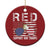 Red Friday Christmas Ornament R.E.D Remember Everyone Deployed American Flag Glasses Dog Tag - Wonder Print Shop