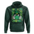 Retro St Patrick's Day Hoodie One Lucky Dude Green Checkered Heart Groovy