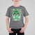 Retro St Patrick's Day T Shirt For Kid One Lucky Dude Green Checkered Heart Groovy