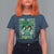 Retro St Patrick's Day T Shirt For Women One Lucky Dude Green Checkered Heart Groovy