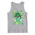 Retro St Patrick's Day Tank Top One Lucky Dude Green Checkered Heart Groovy