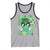 Retro St Patrick's Day Tank Top One Lucky Dude Green Checkered Heart Groovy