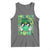 Retro St Patrick's Day Tank Top One Lucky Dude Green Checkered Heart Groovy