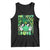 Retro St Patrick's Day Tank Top One Lucky Dude Green Checkered Heart Groovy