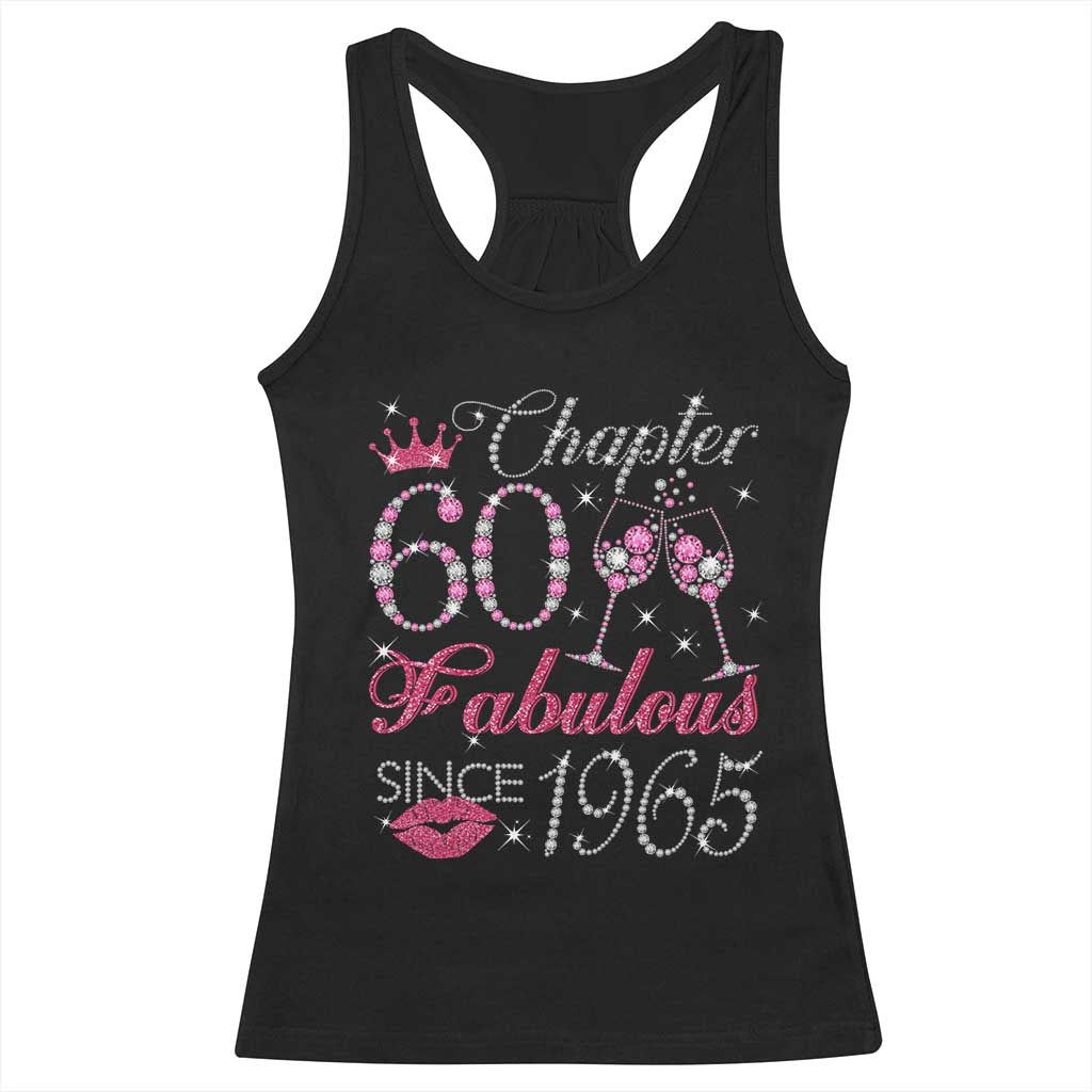 Chapter 60 Fabulous Racerback Tank Top Sparkle Since 1965 60Th Birthday Gift For Women