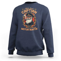 Funny Motor Boat Captain Sweatshirt Pontoon SOB Motor Boating Vintage