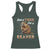 Funny Beaver Racerback Tank Top Save A Tree Eat A Beaver