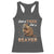 Funny Beaver Racerback Tank Top Save A Tree Eat A Beaver