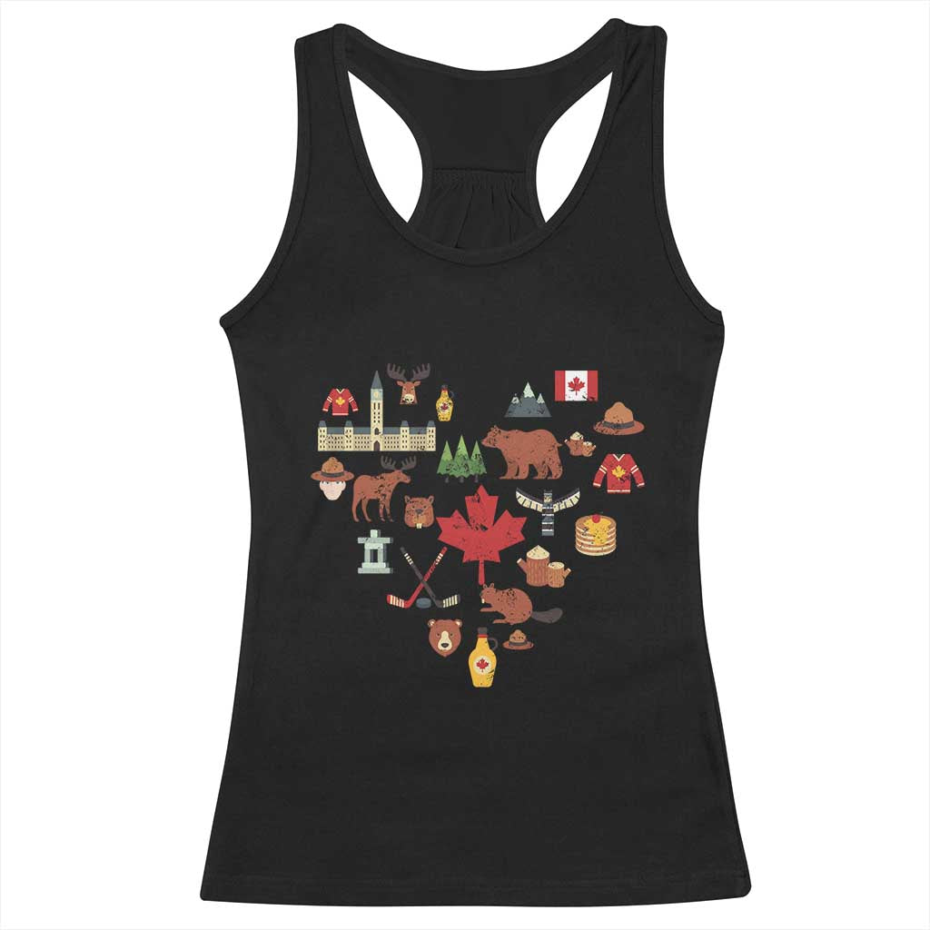 Canada Pride Racerback Tank Top Canadian Flag Maple Leaf