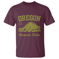 Beaver State Oregon T Shirt Est 1859 Vintage Flag
