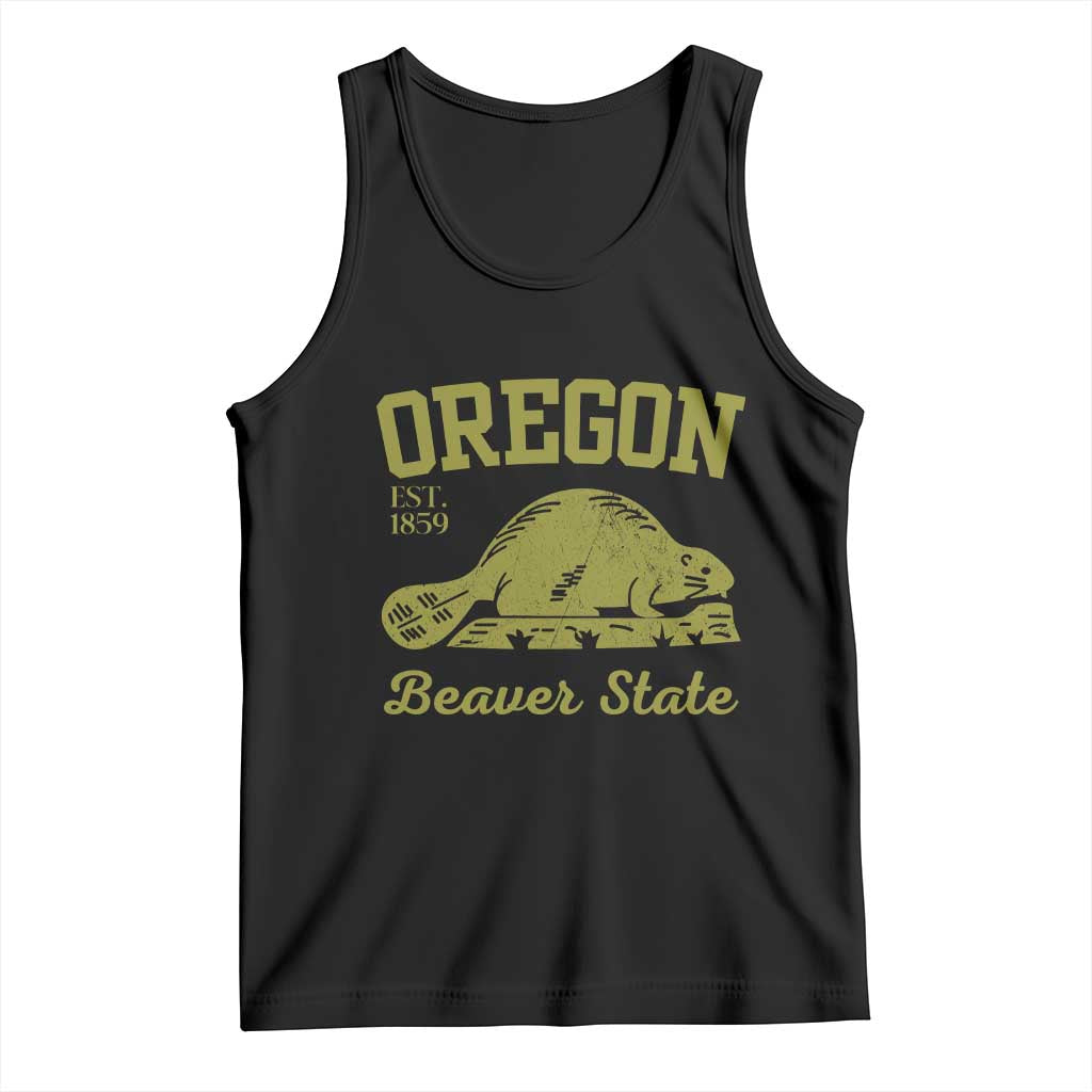 Beaver State Oregon Tank Top Est 1859 Vintage Flag