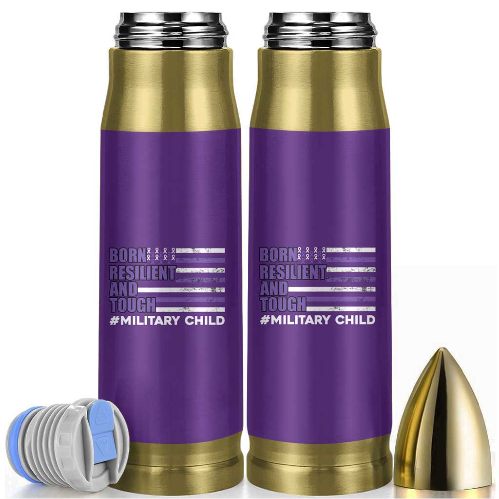 Military Child Born Resilient Tough Bullet Tumbler Month Of The Military Kids Army Soldier American Flag