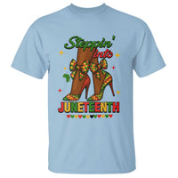 Stepping Into Juneteenth T Shirt Afro Diva High with African Pride - Wonder Print Shop