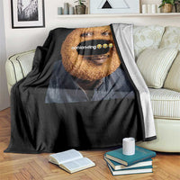 Funny Sonion Ring Cursed Meme Graphic Throw Blanket Surreal Deep Fried Onion Ring Joke