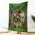 Happy St Patrick's Day Leprechaun Throw Blanket American Irish Flag