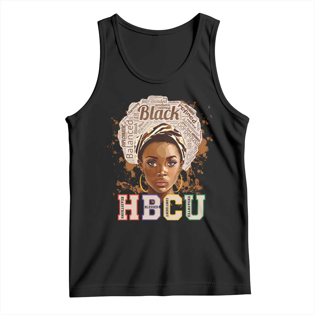 Black Educated HBCU Tank Top Headstrong Blessed Confident Undaunted