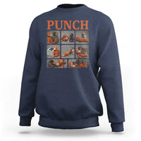 Cute Baby Monkey Punch with Plush Toy Graphic Sweatshirt