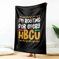 I’m Rooting for Every HBCU Throw Blanket Black Pride Support Alumni Students Culture Lovers