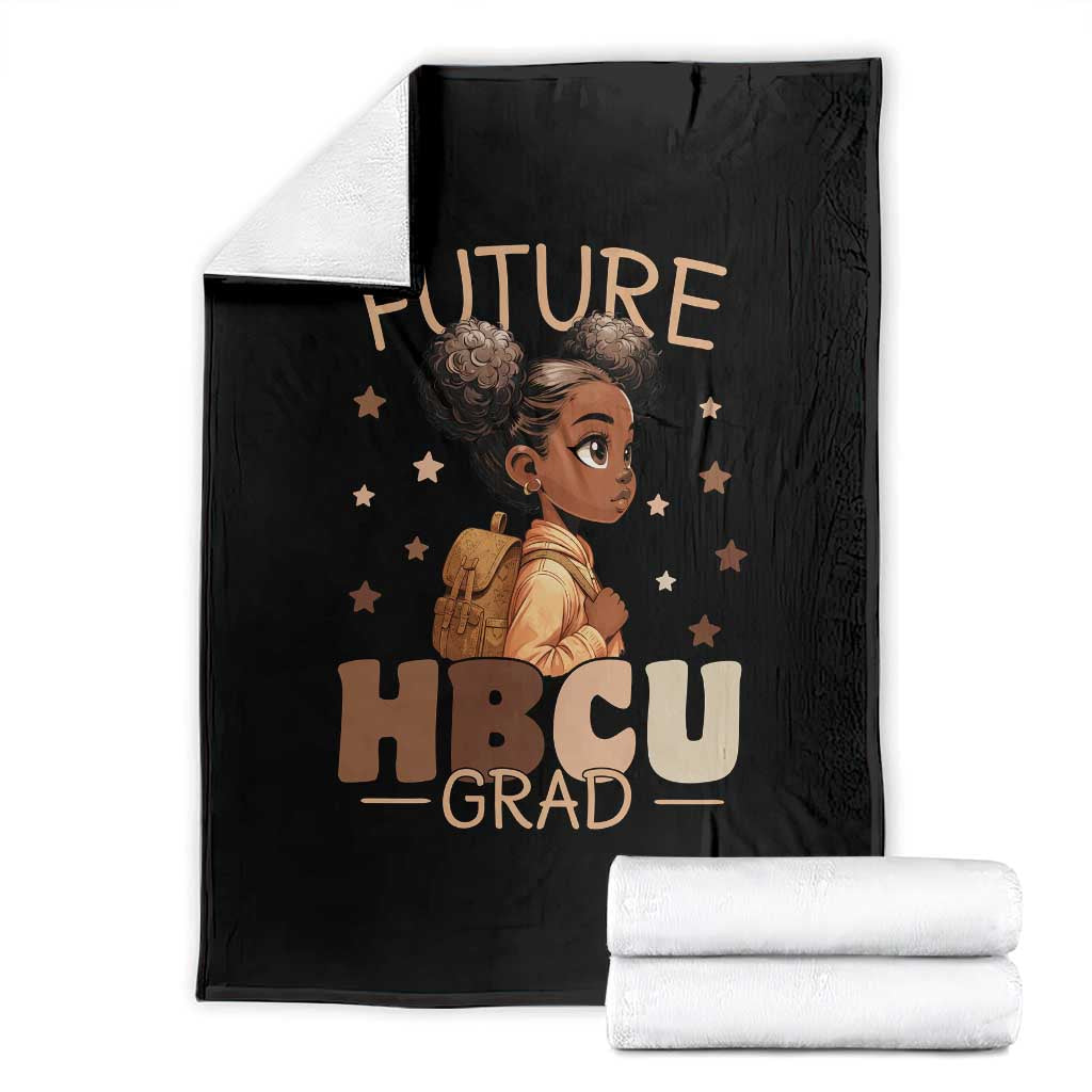 Future HBCU Grad Black Girl Throw Blanket College Bound Pride Black Excellence Supporters