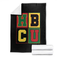 HBCU Block Letter Pride Graphic Throw Blanket College Support Statement Black Excellence