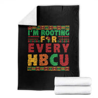 I’m Rooting for Every HBCU Throw Blanket Pan African Pride College Support Statement